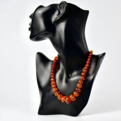 antique amber facetted bead necklace divine style french antiques