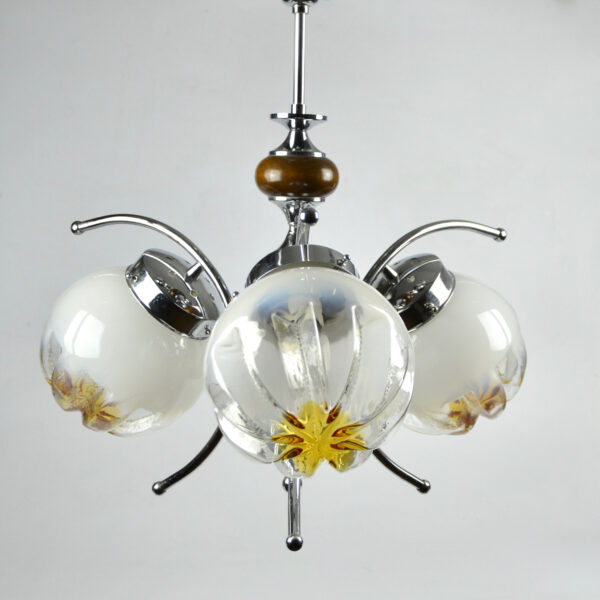 divine style mazzega murano 3 light fixture chandelier 3