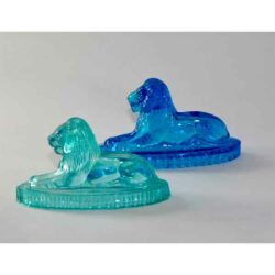 2 John Derbyshire Lion Paperweights 1880s