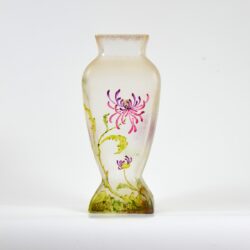 french antique vase choisy le roi art nouveau enamelled glass vase crystal 1900