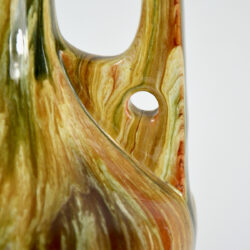 Bretby Art Nouveau vase with agate drip glaze 1895 Victorian English pottery 1