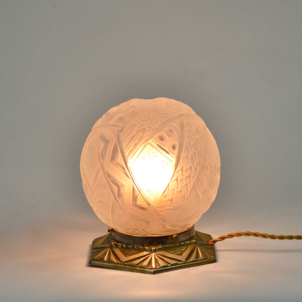 divine style muller freres art deco globe lamp nightlight