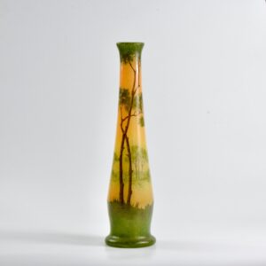Legras enamelled glass vase