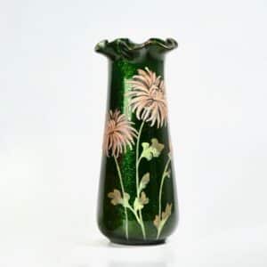 Montjoye Legeras enamelled glass vase