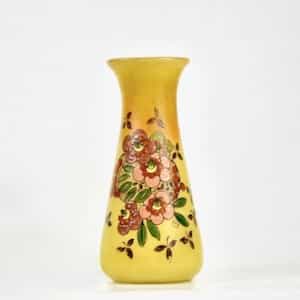 legras enamelled glass vase, french art deco glass (1)