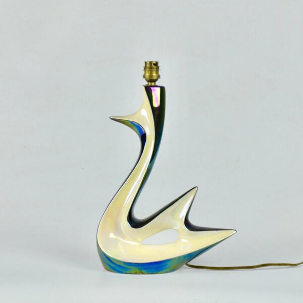 divine style french antiques verceram swan lamp 6
