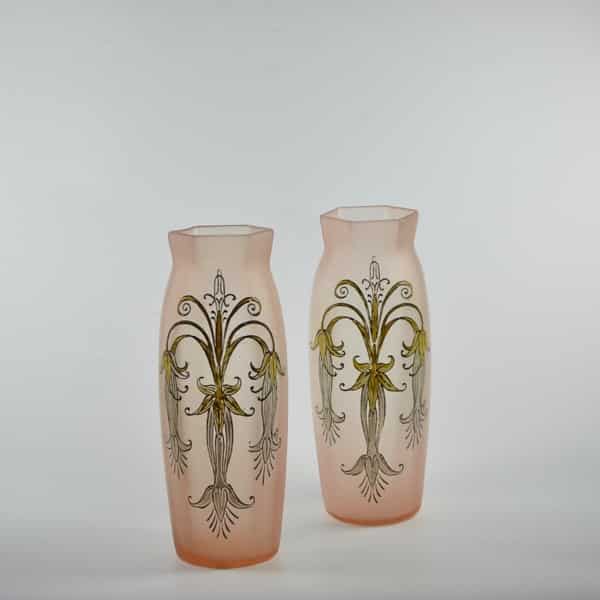 divine style french antiques pair legras glass vase