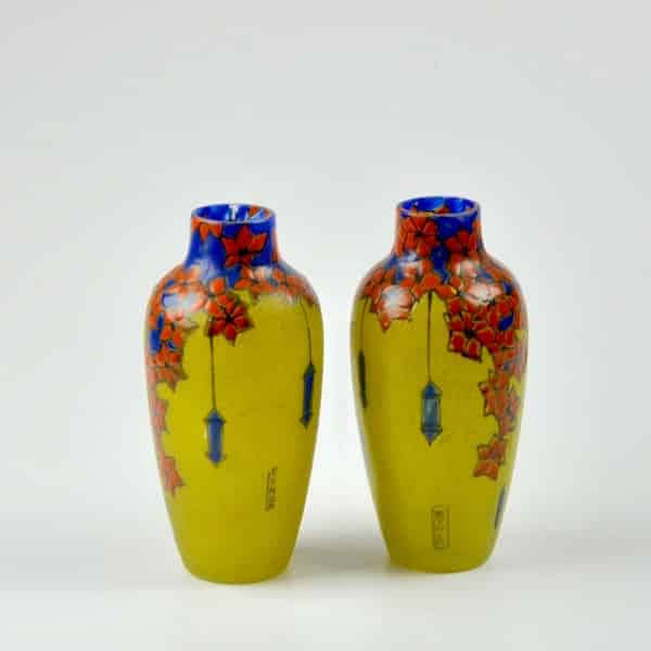 divine style french antiques leune french art deco pair vases 2