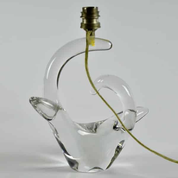 mid century schneider french crystal lamp 1