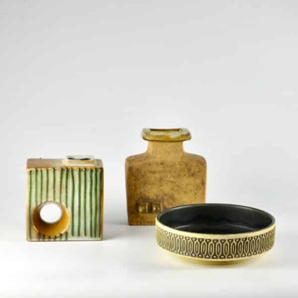 divine style french antiques brutalist pottery trio
