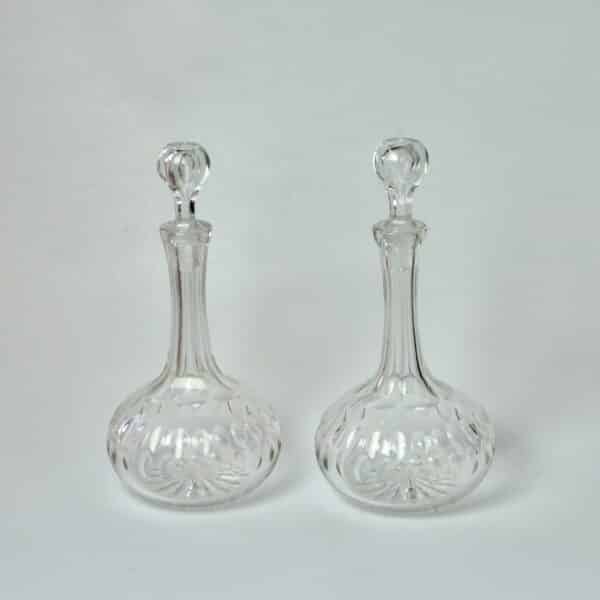 pair Victorian crystal decanters 3