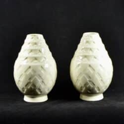 divine style french antiques Pair Charles Catteau Crackle Glaze Art Deco Vases