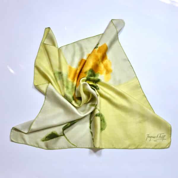 divine style french antiques jacques fath silk scarf lemon floral 60s 4