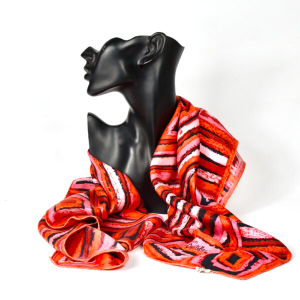 Jeanne Lanvin Castillo silk scarf geometric 1950s 1960s vintage french designer scarf