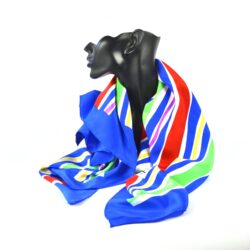 Yves saint laurent YSL silk scarf vintage french designer scarf multicoloured stripes