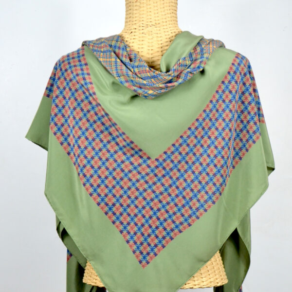 Christian Dior silk shawl large green french designer silk scarf couture 2