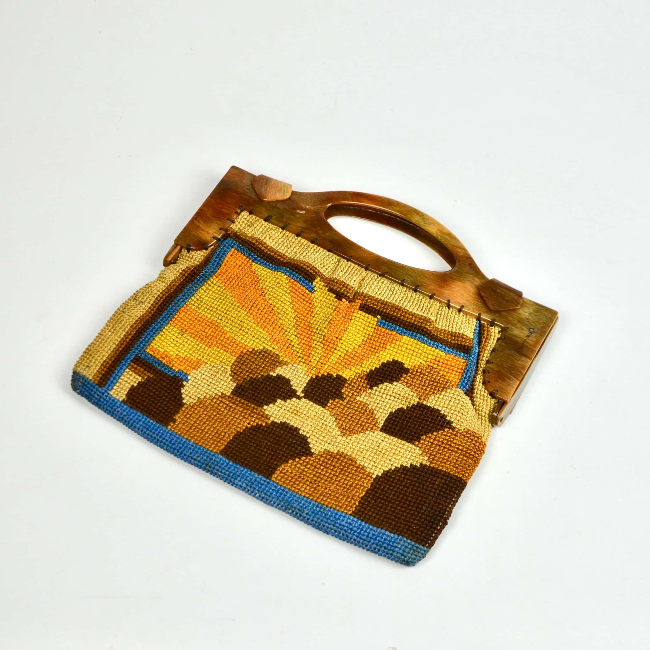 Vintage French silk handbag, purse with pin tucks, 1960s - Divine Style  French Antiques