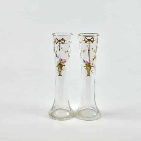 divine style french antiques pair josephine enamel secessionist vases 6