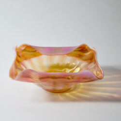 art nouveau monot et stumpf pantin antique French pink opalescent glass bowl c1900 1