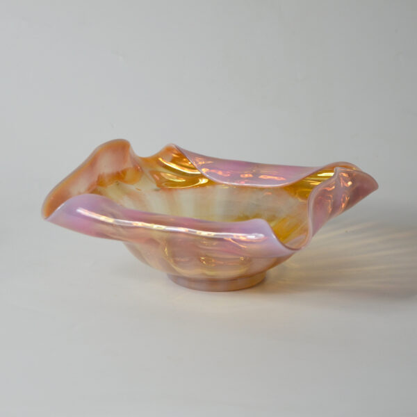 art nouveau monot et stumpf pantin antique French pink opalescent glass bowl c1900 6