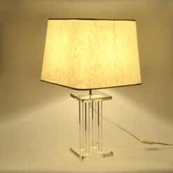 divine style french antiques 1970s perspex table lamp Lange