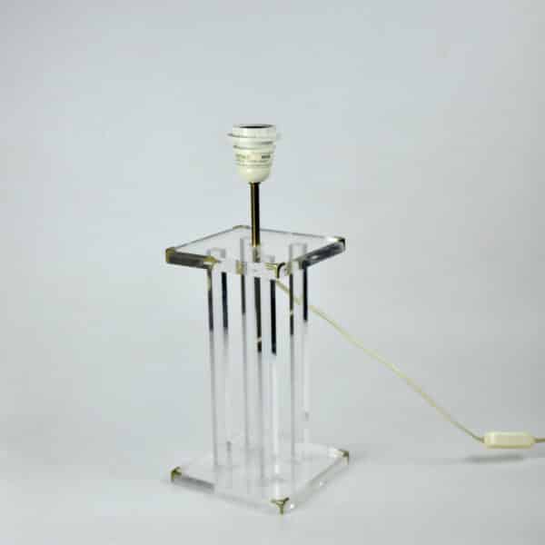 divine style french antiques 1970s perspex table lamp Lange 3