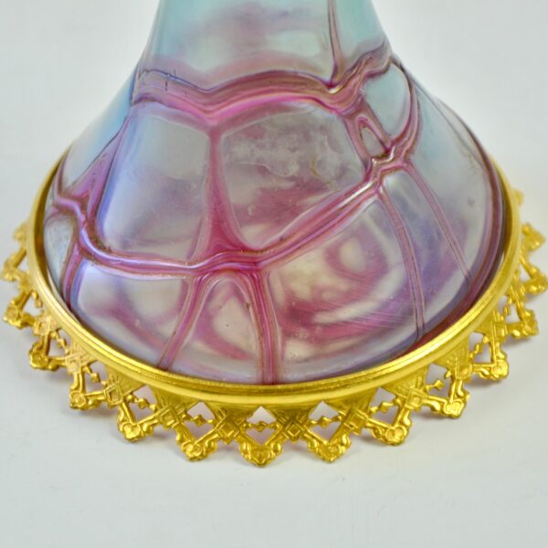 divine style french antiques Pallme konig trailed glass vase 1900 art nouveau 5