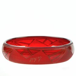 legras art deco ruby etched bowl 1925