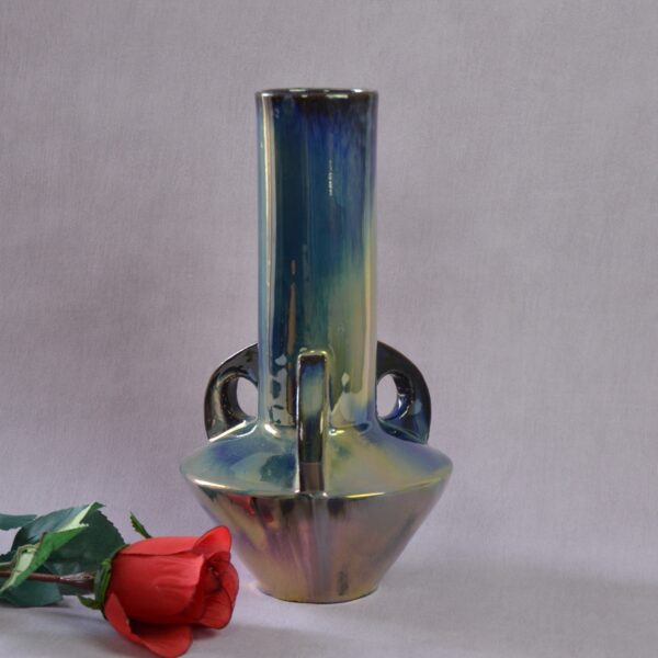 Divine style french antiques Rambervillers Art Nouveau vase iridescent stoneware 5