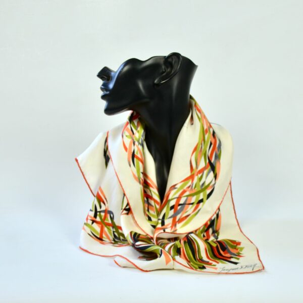 divine style french antiques rare Jacques Fath silk scarf