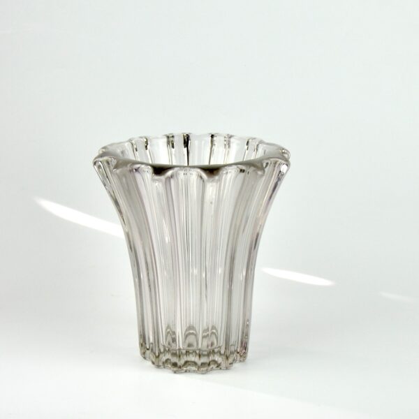 divine style french antiques pierre d'avesn lobed glass vase clear