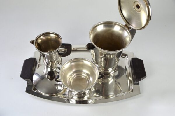 french art deco tea set coffee set mahogany 1930