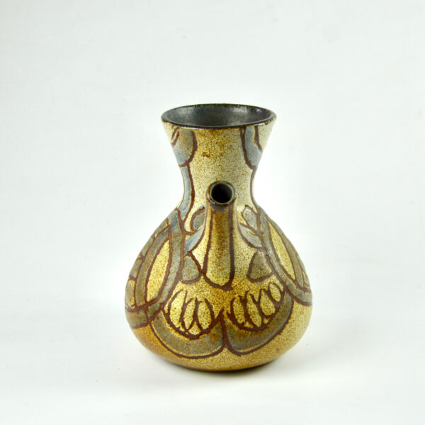 divine style french antiques Accolay zoomorphic studio pottery vase mid century 1