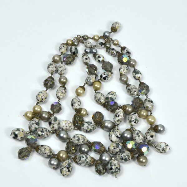 1950s cascade necklace Bohemian glass divine style french antiques 2