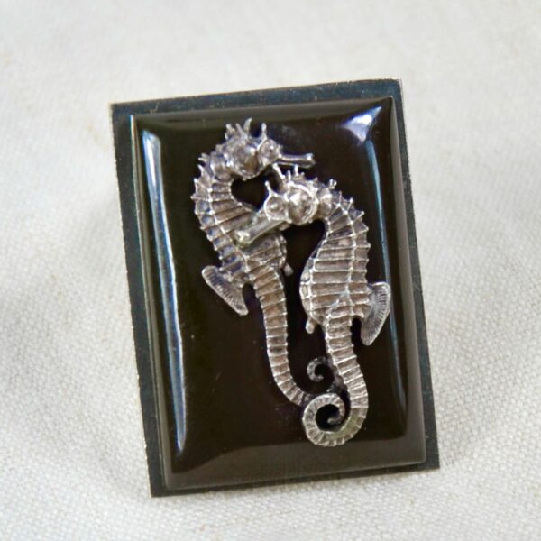 jean painlevé seahorse brooch divine style french antiques