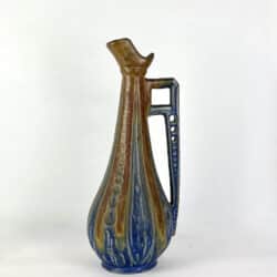 Gilbert Metenier Persian pitcher, french art deco art nouveau stoneware pottery