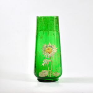 legras vase french art nouveau art deco vase antique french glass green enamel glass