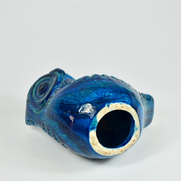 bitossi bird aldo londi rimini blu blue mid century italian pottery ceramic owl 2