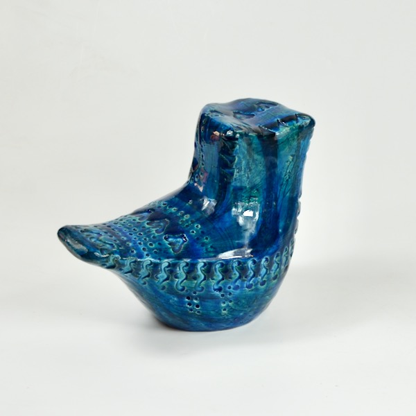 bitossi bird aldo londi rimini blu italian pottery ceramic owl 5