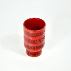 Italian Bitossi modernist red vase divine style french antiques