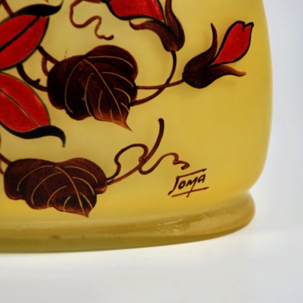 Joma Art Deco poinsettia vase, jardinière Divine Style French Antiques