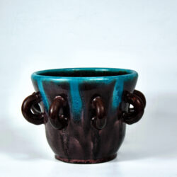 Accolay French ceramic planter mid century modern 1960s 1