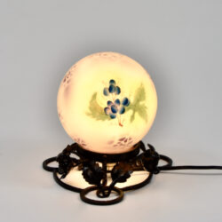 Art Deco enamelled glass night-light, globe lamp