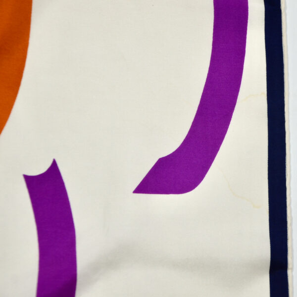 Christian Dior silk scarf geometric white purple vintage french designer silk scarf paris couture 4