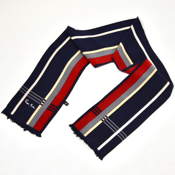 Pierre Cardin long silk scarf vintage french designer scarf 1960s 1