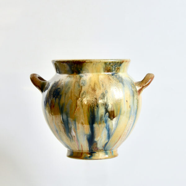 Roger Guerin Bouffioulx Art Deco glazed stoneware pot 1930 Belgian pottery