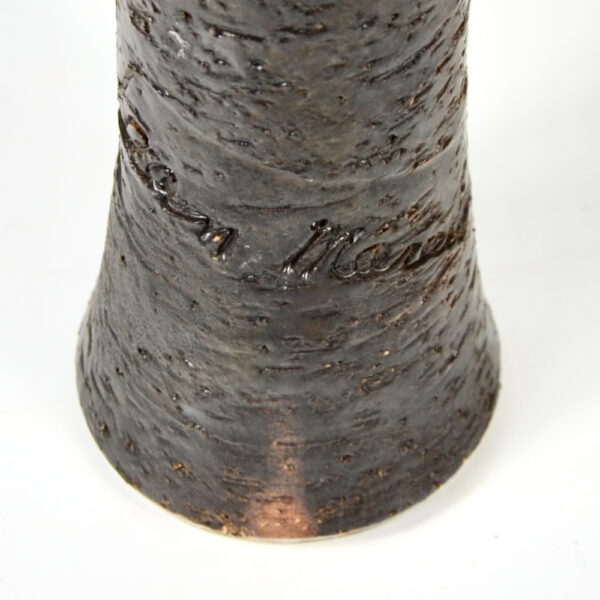 Jean Marais enamelled bottle vase 1950s French mid century pottery Vallauris brutalist studio pottery 2
