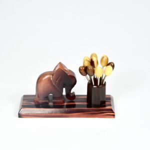 art deco cocktail stick set elephant
