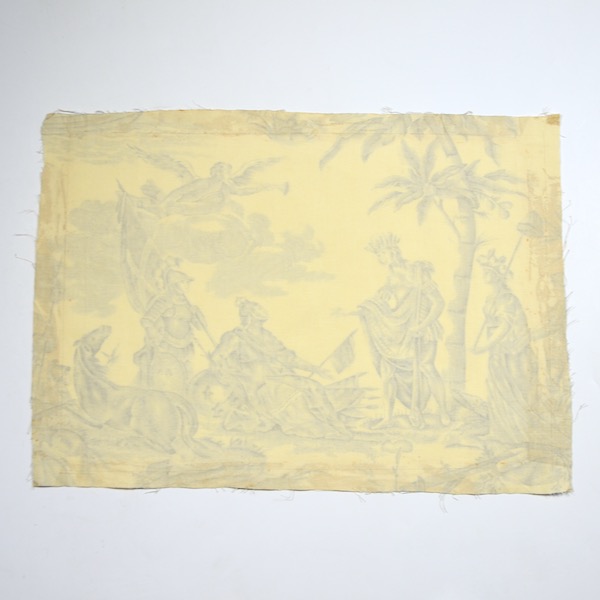 18th century Toile de Jouy Homage de l’Amérique à la France antique French textile panel 1783 3