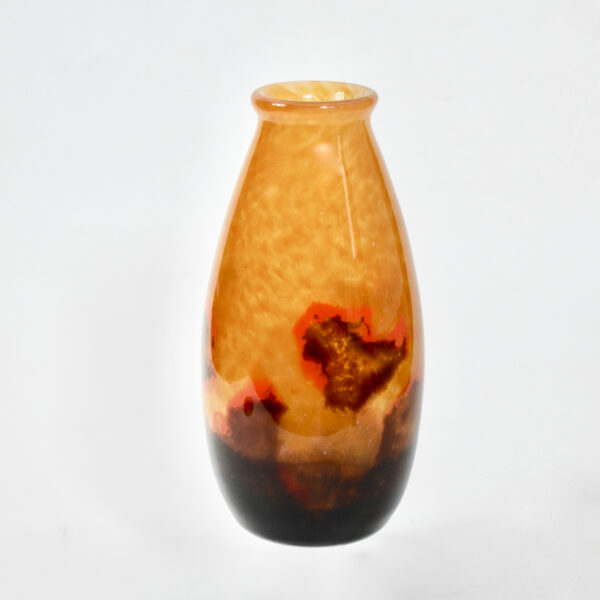 Degué glass art deco vase signed 1930 french antique vase powdered glass 3